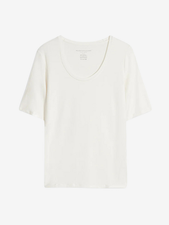 Majestic Filatures Majestic Filatures T-shirt U-Neck Elbow Sleeve white