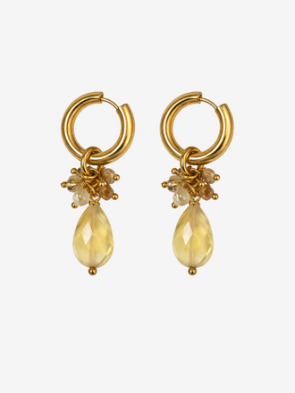 Oorbel Yellow Fluorite