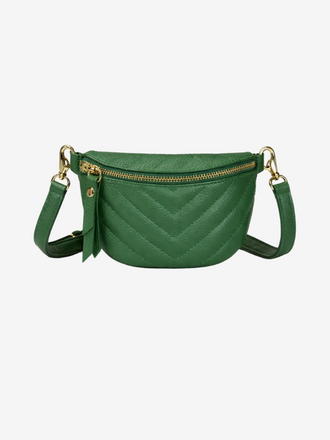 Leren Cross Body Tas groen