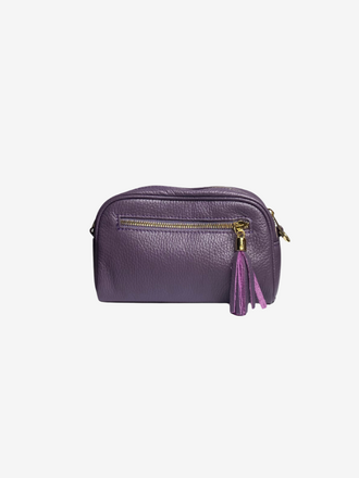 Single Zip Small Crossbody purple