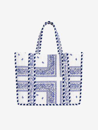 Bag Cotton Paisley blue