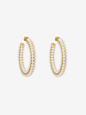 Oorbellen Parel Hoop fijn