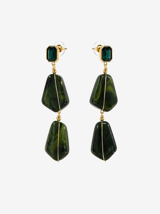 Lange Oorbellen groen