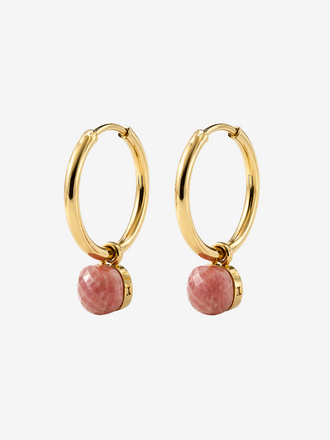 Oorbel Ring Rond Steen