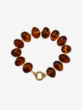 Armband Gouden Slot bruin