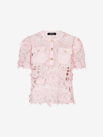 IBANA Ibana Teunie Kanten Blouse pastel pink