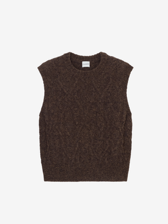 Closed Closed Crew Neck Vest mahagony brown