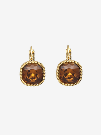 Camps & Camps Camps & Camps Swarovski Smoked Topaz vierkant