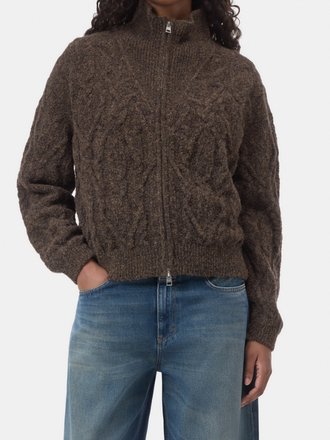 Closed Closed Troyer Zip Cardigan mahagony brown