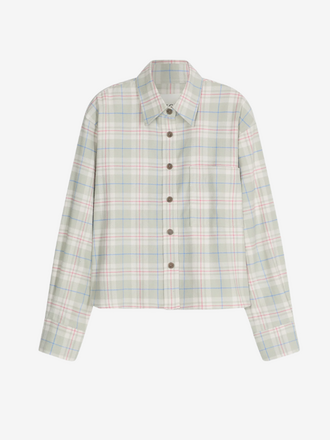 Closed Closed Cropped Oversized Shirt stoneleaf green
