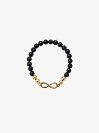 Armband Infinity Toermalijn zwart