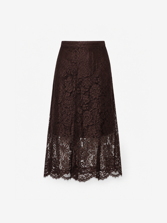 La Salle La Salle Lace Skirt coffee