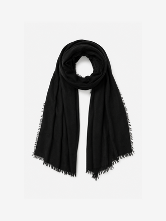 La Salle La Salle Knitted Felted Solid Shawl black