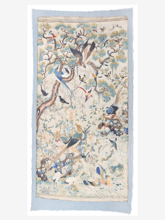 La Salle La Salle Shawl Print birds lila
