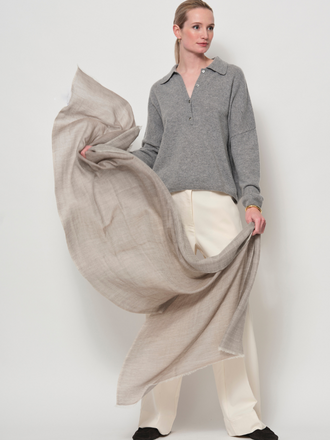 La Salle La Salle Double Faced Shawl toast