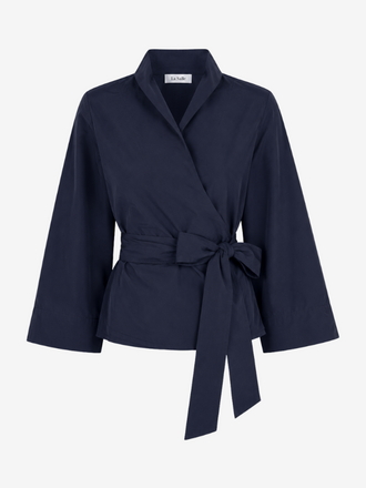 La Salle La Salle Side Wrap Shirt Taft navy