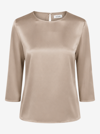 La Salle La Salle Satin Bais Cut Top cashew