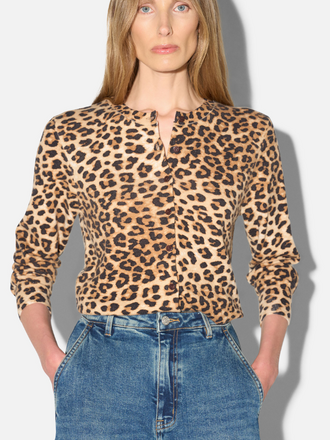 Janice Janice Lucas Vest Cashmere panterprint