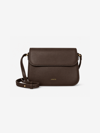 Janice Janice Elias Tas Leer donker bruin