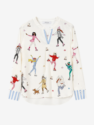 HERZENS Herzens Tunika Blouse Zijden Schaatsters light creamy multi