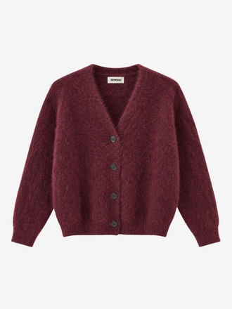 Zenggi Amsterdam Zenggi Soft Furry Alpaca Cardigan shiraz