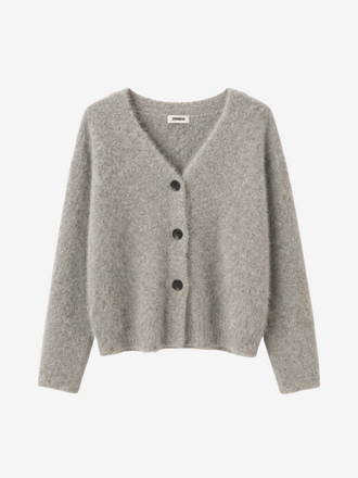 Zenggi Amsterdam Zenggi Soft Furry Alpaca Cardigan grey melange