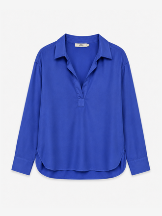 0039 Italy 0039 Italy Elda Blouse Zijden kobalt