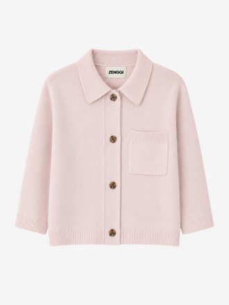 Zenggi Amsterdam Zenggi Fine Wool Polo Cardigan rose