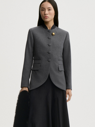 Malene Birger Malene Birger Claye Blazer dark grey melange