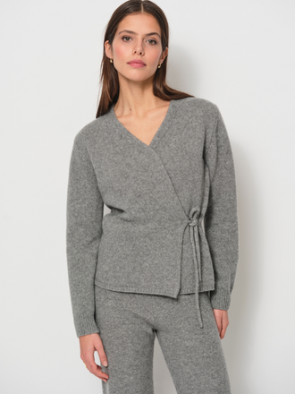 La Salle La Salle Wrap Cardigan silver