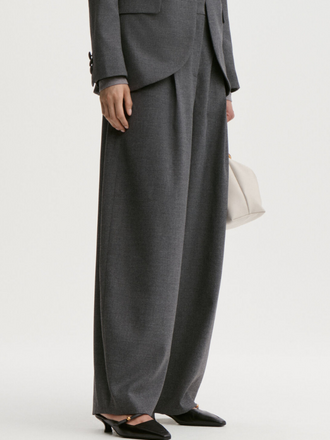 Malene Birger Malene Birger Povilanna Pantalon dark grey melange