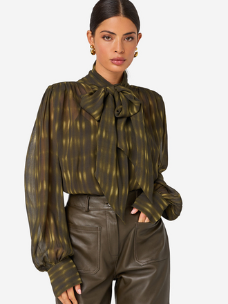 IBANA Ibana Tifany Blouse met Shawl Print blurred trail