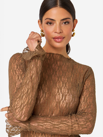 IBANA Ibana Taola Lace Top dark utility