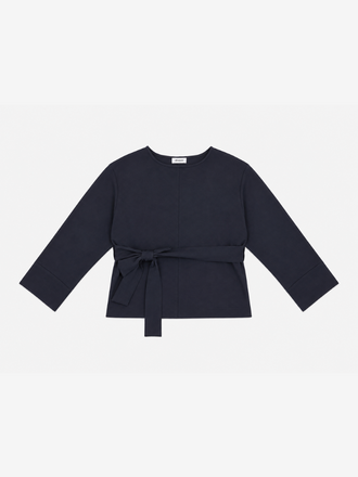 Zenggi Amsterdam Zenggi Jap Crepe Longsleeve Top midnight blue