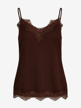 Coster Copenhagen Coster Copenhagen Lace top chocolate brown