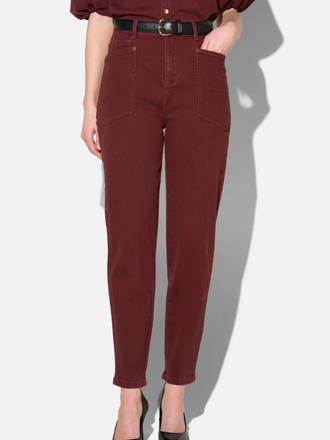 Janice Janice Morrison Worker Jeans Barrel Fit Mid Rise burgundy