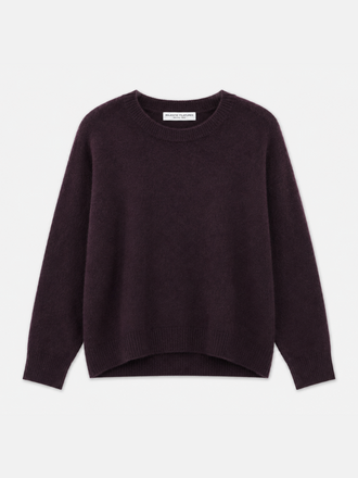 Majestic Filatures Majestic Filatures Trui Ronde Hals aubergine