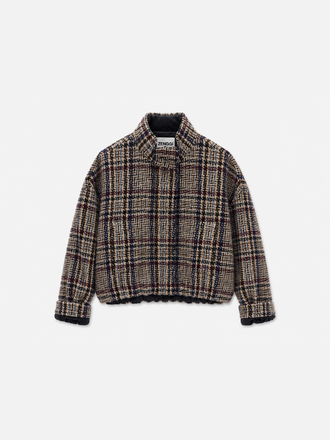 Zenggi Amsterdam Zenggi Wool Check Cropped Jacket limestone