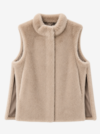 Pride To Be Pride To Be Honey Fake Fur Vest taupe