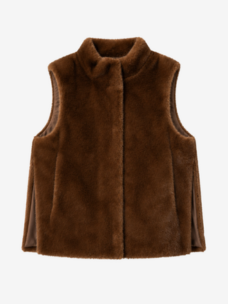 Pride To Be Pride To Be Honey Fake Fur Vest dark brown