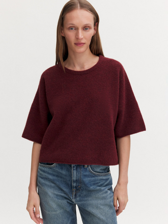 Filippa K Filippa K Wool Yak T-Shirt burgundy
