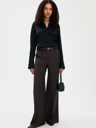 Filippa K Filippa K Harlow Wool Trousers dark chocolate