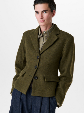 Zenggi Amsterdam Zenggi Vintage Wool Crop Waisted Jack fern green