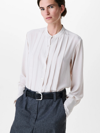 Zenggi Amsterdam Zenggi Technosilk Pleated Shirt off-white