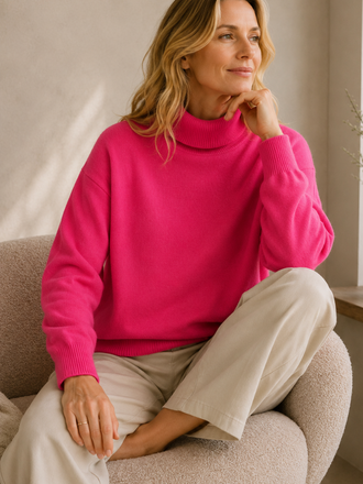 Absolut Cashmere Absolut Cashmere Clara Col Trui super pink neon