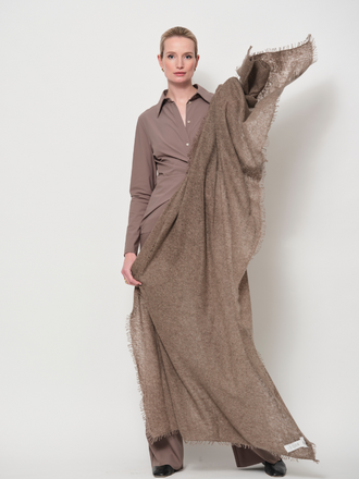 La Salle La Salle Cashmere Scarf coffee