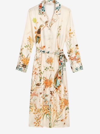 HERZENS Herzens Kleid Jurk Zijden pumkin saphire multi