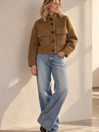 Zenggi Amsterdam Zenggi Cosy Cropped Jacket maple