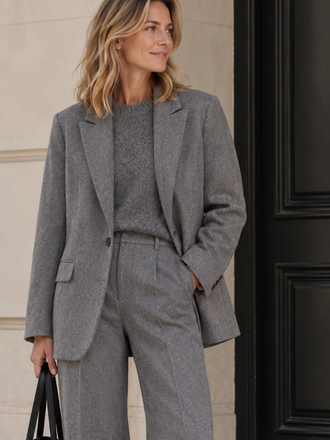 Zenggi Amsterdam Zenggi Recycled Wool Blazer dark grey melange