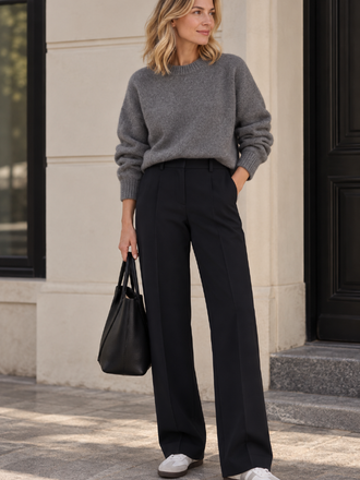 Zenggi Amsterdam Zenggi Compact Stretsch Frances Pants charcoal